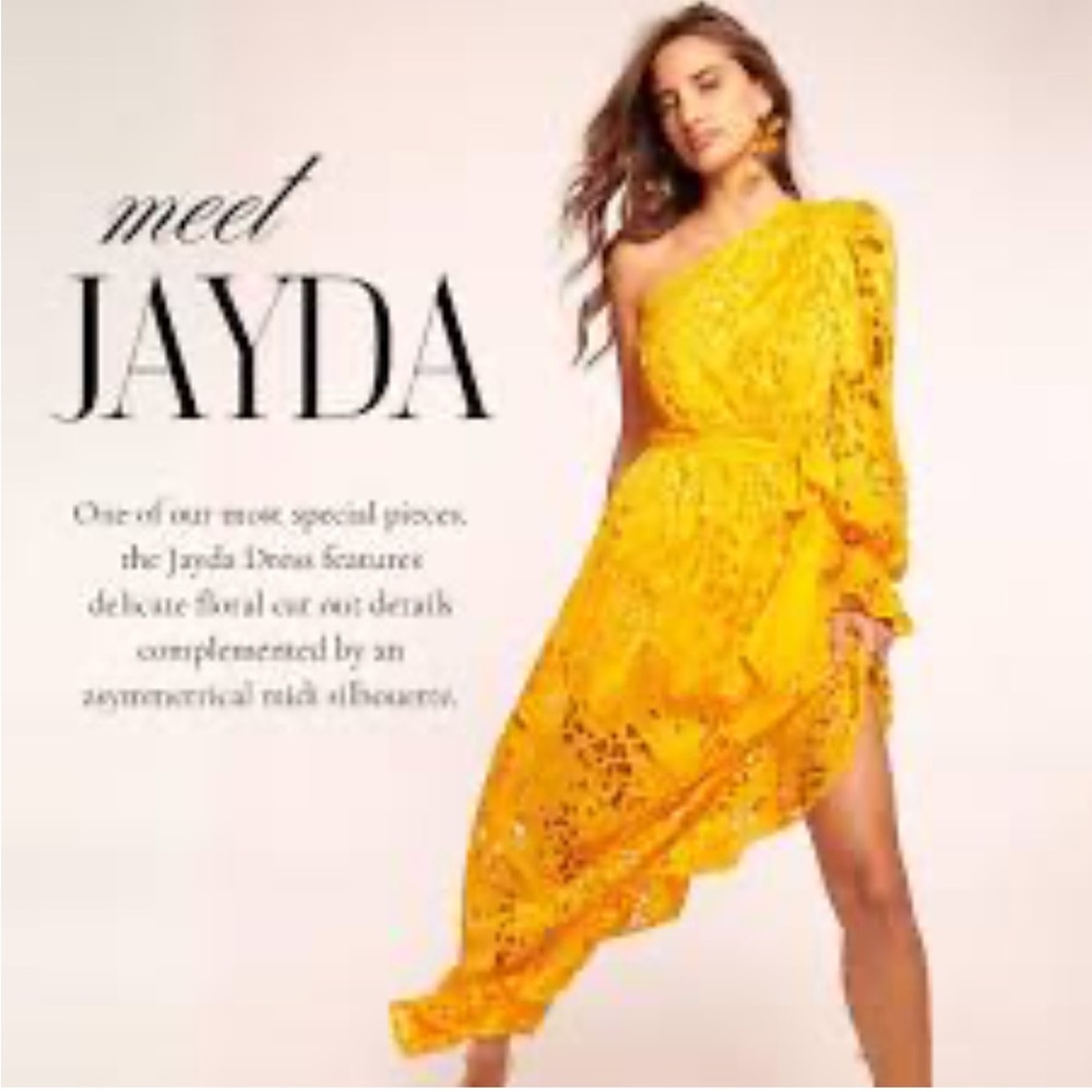 Ramy Brook Jayda Asymmetrical Yellow/Gold Dress